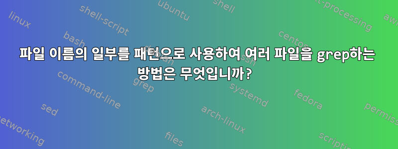 파일 이름의 일부를 패턴으로 사용하여 여러 파일을 grep하는 방법은 무엇입니까?