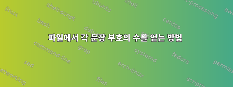 파일에서 각 문장 부호의 수를 얻는 방법