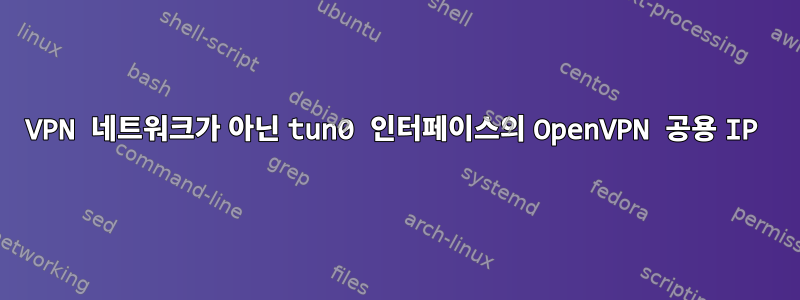 VPN 네트워크가 아닌 tun0 인터페이스의 OpenVPN 공용 IP