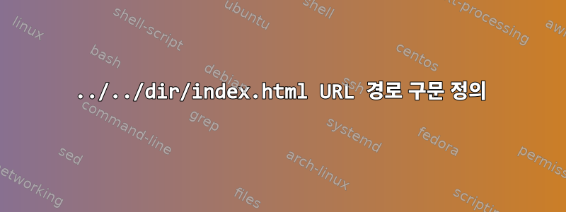 ../../dir/index.html URL 경로 구문 정의