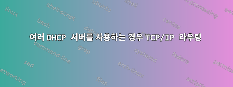 여러 DHCP 서버를 사용하는 경우 TCP/IP 라우팅