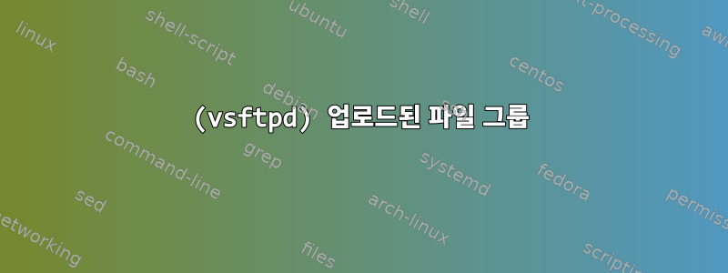 (vsftpd) 업로드된 파일 그룹