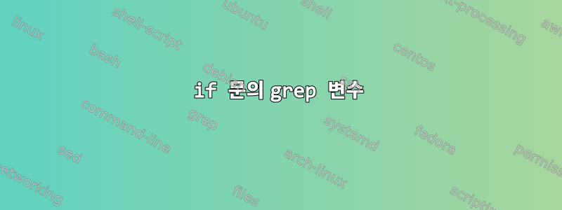 if 문의 grep 변수