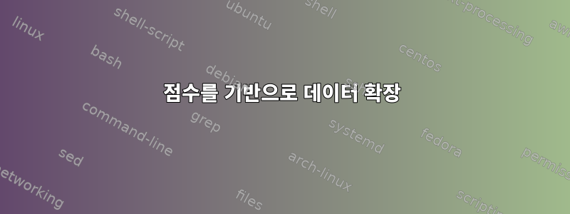 점수를 기반으로 데이터 확장