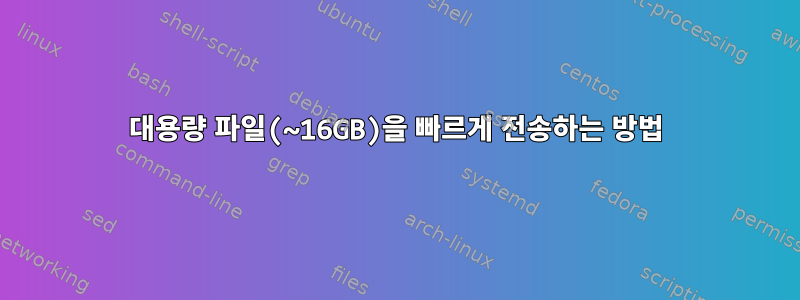 대용량 파일(~16GB)을 빠르게 전송하는 방법