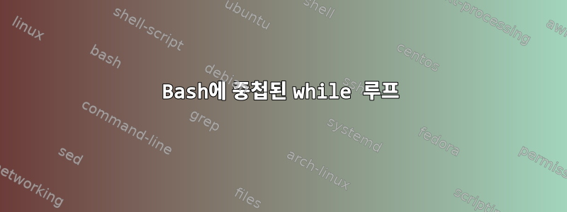 Bash에 중첩된 while 루프