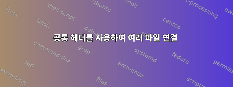 공통 헤더를 사용하여 여러 파일 연결