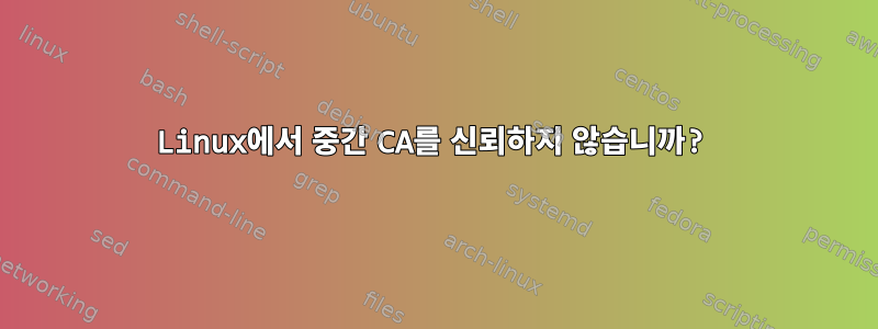 Linux에서 중간 CA를 신뢰하지 않습니까?