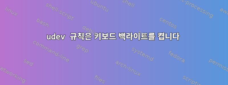 udev 규칙은 키보드 백라이트를 켭니다