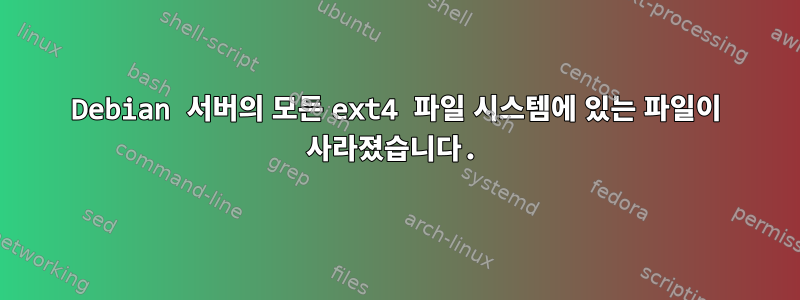 Debian 서버의 모든 ext4 파일 시스템에 있는 파일이 사라졌습니다.