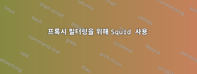 프록시 필터링을 위해 Squid 사용