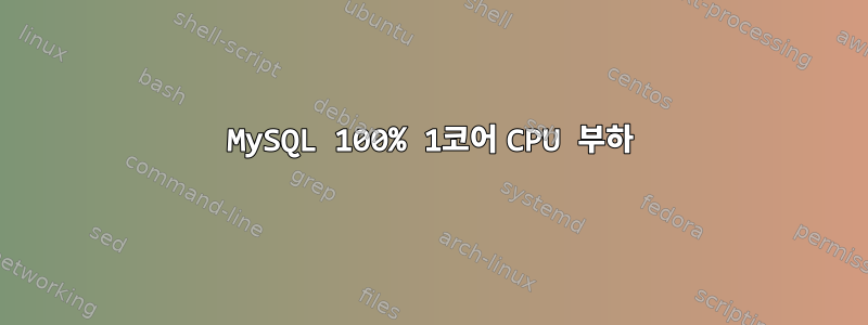 MySQL 100% 1코어 CPU 부하