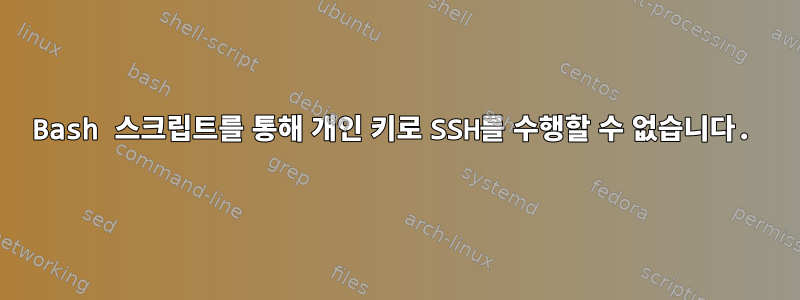 Bash 스크립트를 통해 개인 키로 SSH를 수행할 수 없습니다.