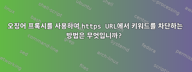 오징어 프록시를 사용하여 https URL에서 키워드를 차단하는 방법은 무엇입니까?