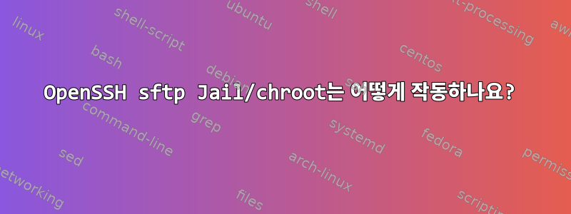 OpenSSH sftp Jail/chroot는 어떻게 작동하나요?