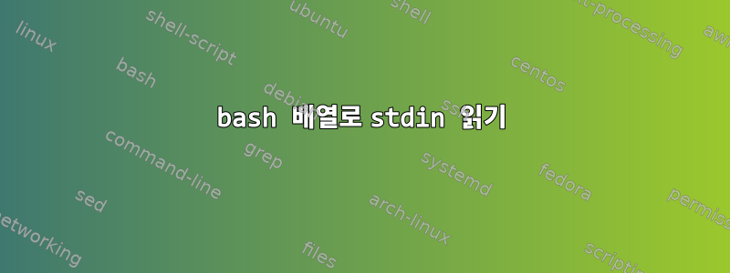 bash 배열로 stdin 읽기