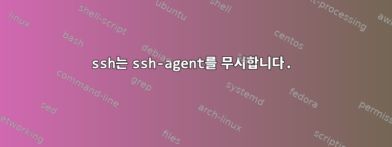 ssh는 ssh-agent를 무시합니다.