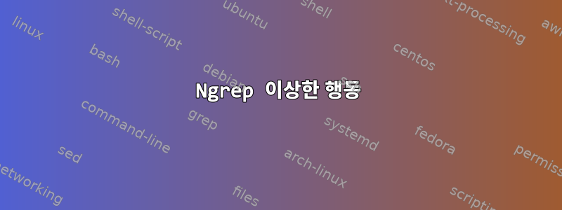 Ngrep 이상한 행동