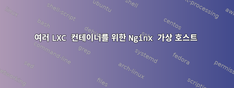 여러 LXC 컨테이너를 위한 Nginx 가상 호스트