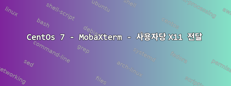 CentOs 7 - MobaXterm - 사용자당 X11 전달