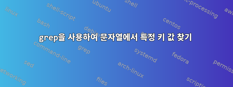 grep을 사용하여 문자열에서 특정 키 값 찾기