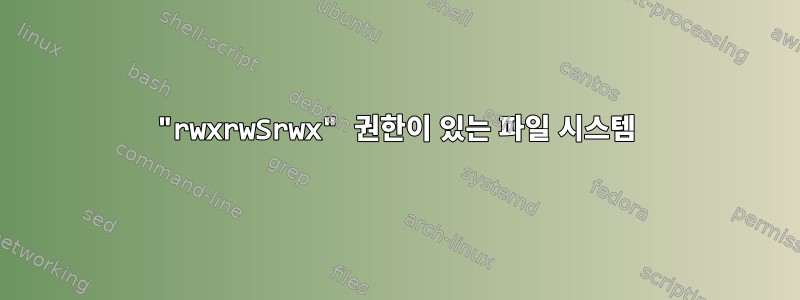 "rwxrwSrwx" 권한이 있는 파일 시스템