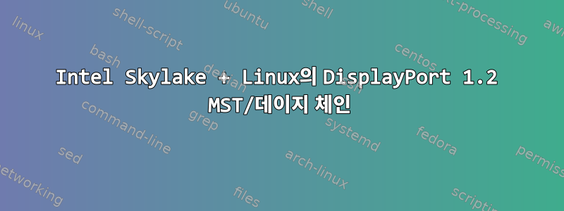 Intel Skylake + Linux의 DisplayPort 1.2 MST/데이지 체인