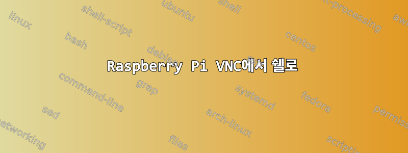 Raspberry Pi VNC에서 쉘로