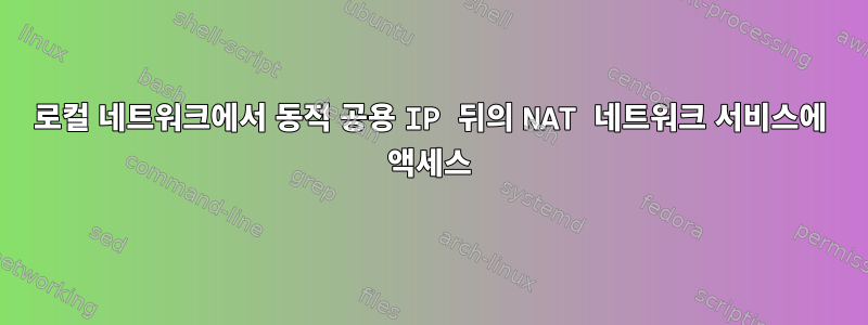 로컬 네트워크에서 동적 공용 IP 뒤의 NAT 네트워크 서비스에 액세스