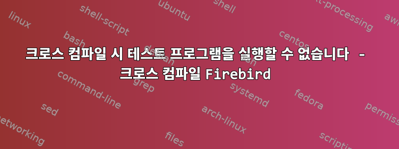 크로스 컴파일 시 테스트 프로그램을 실행할 수 없습니다 - 크로스 컴파일 Firebird