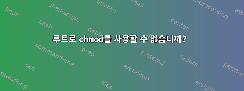 루트로 chmod를 사용할 수 없습니까?