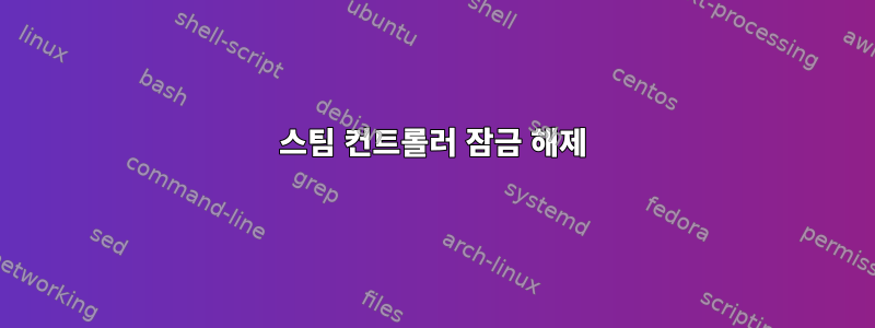 스팀 컨트롤러 잠금 해제