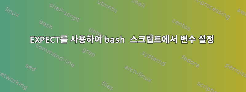 EXPECT를 사용하여 bash 스크립트에서 변수 설정