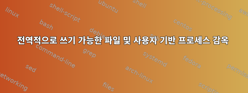 전역적으로 쓰기 가능한 파일 및 사용자 기반 프로세스 감옥