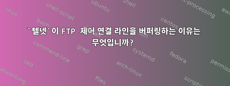 `텔넷`이 FTP 제어 연결 라인을 버퍼링하는 이유는 무엇입니까?