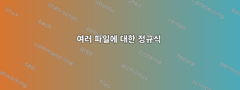 여러 파일에 대한 정규식