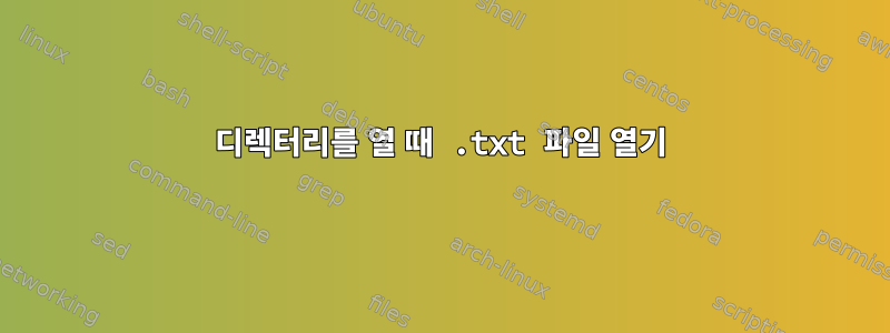 디렉터리를 열 때 .txt 파일 열기