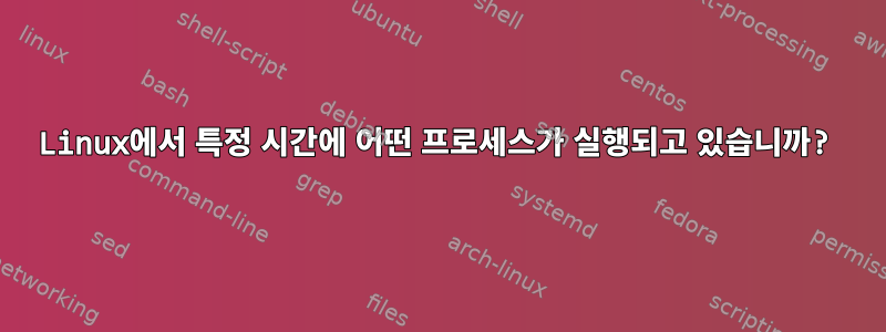 Linux에서 특정 시간에 어떤 프로세스가 실행되고 있습니까?