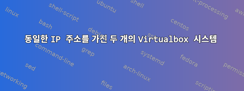 동일한 IP 주소를 가진 두 개의 Virtualbox 시스템