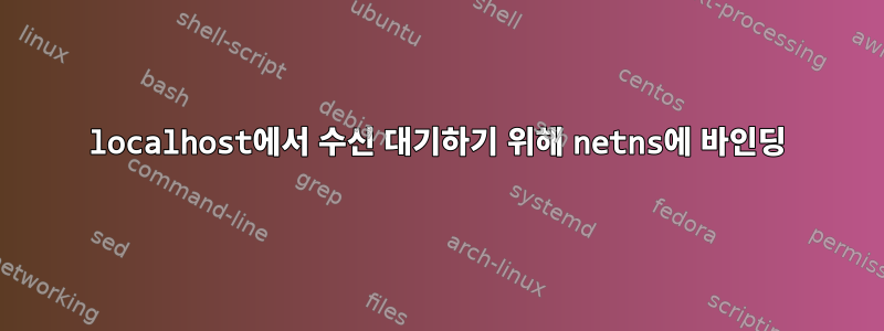 localhost에서 수신 대기하기 위해 netns에 바인딩