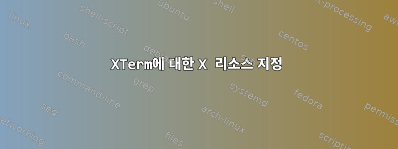 XTerm에 대한 X 리소스 지정