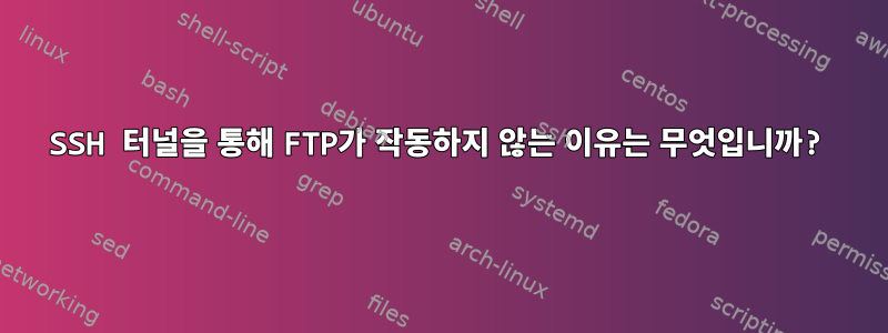 SSH 터널을 통해 FTP가 작동하지 않는 이유는 무엇입니까?