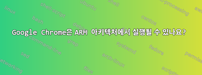 Google Chrome은 ARM 아키텍처에서 실행될 수 있나요?