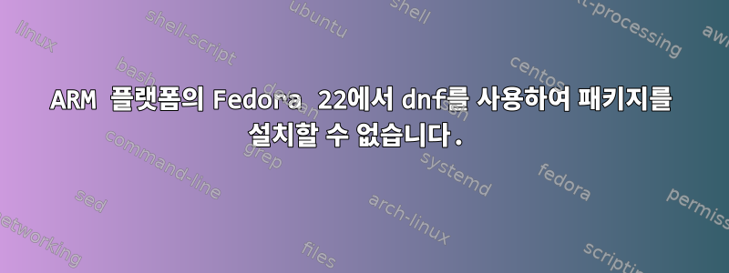 ARM 플랫폼의 Fedora 22에서 dnf를 사용하여 패키지를 설치할 수 없습니다.