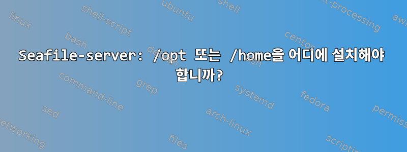 Seafile-server: /opt 또는 /home을 어디에 설치해야 합니까?