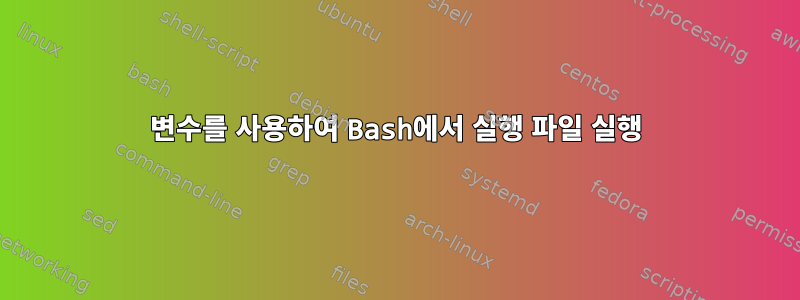 변수를 사용하여 Bash에서 실행 파일 실행