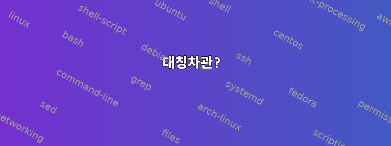 대칭차관?