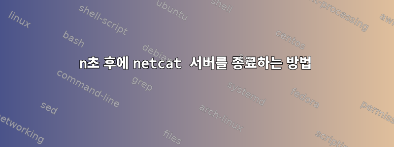 n초 후에 netcat 서버를 종료하는 방법