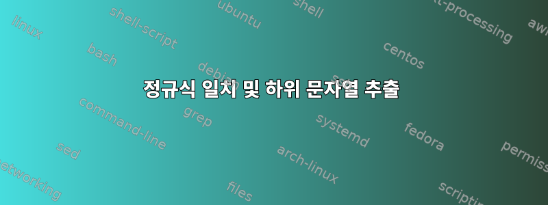 정규식 일치 및 하위 문자열 추출