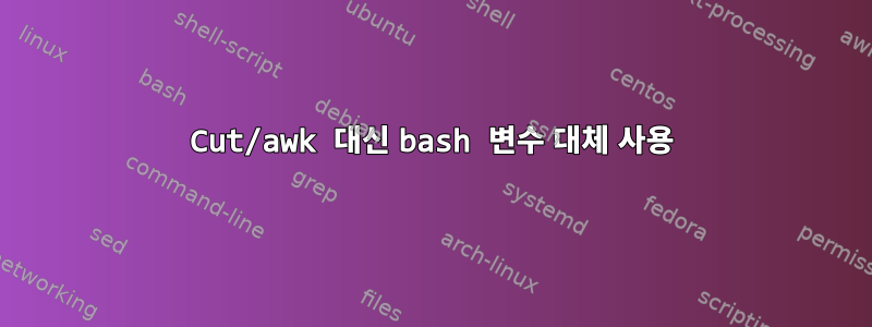 Cut/awk 대신 bash 변수 대체 사용